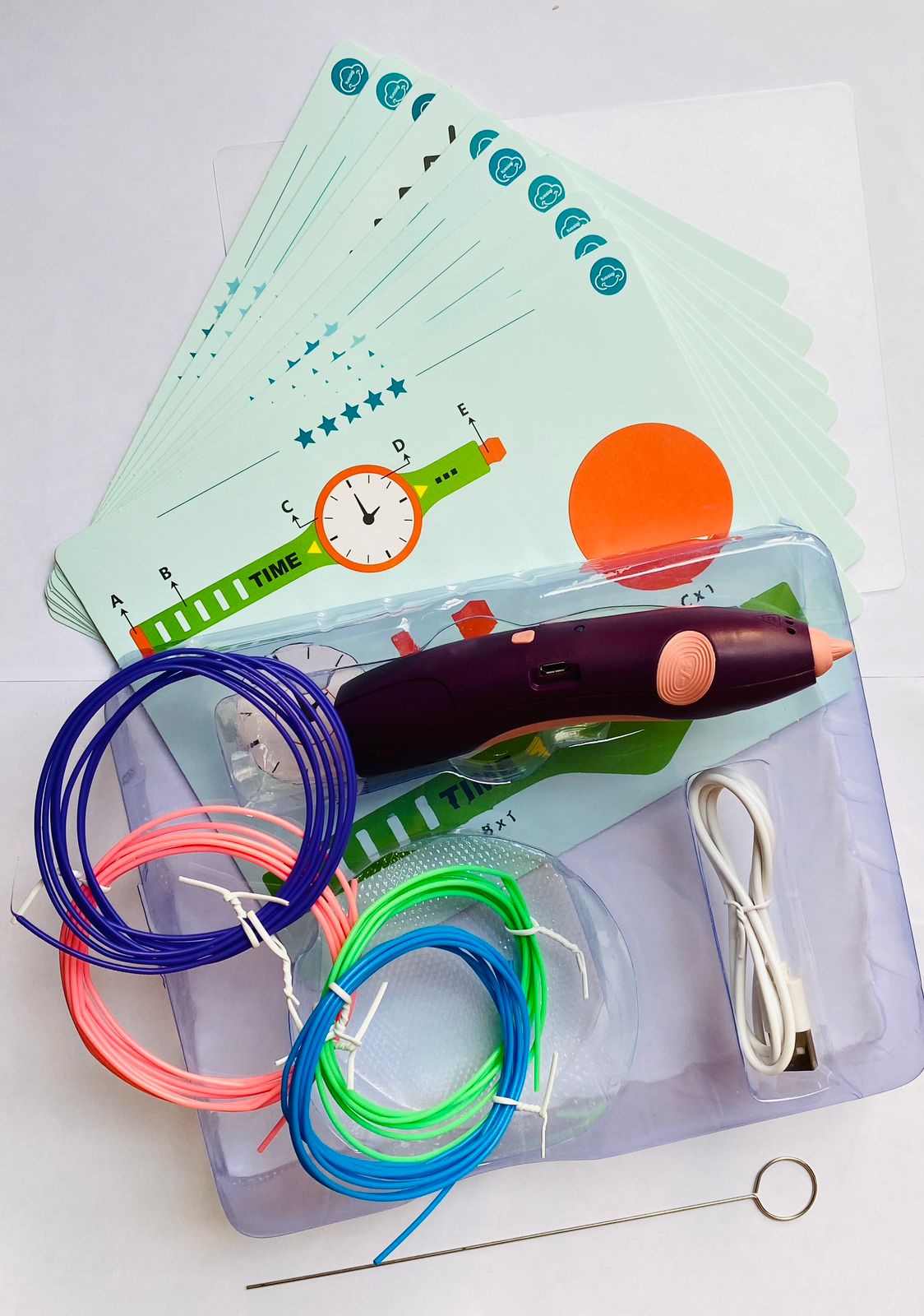 3D Pen for 3D Printing Drawing Pen USB 3D pen plus with safe filament Creative Learning for Children