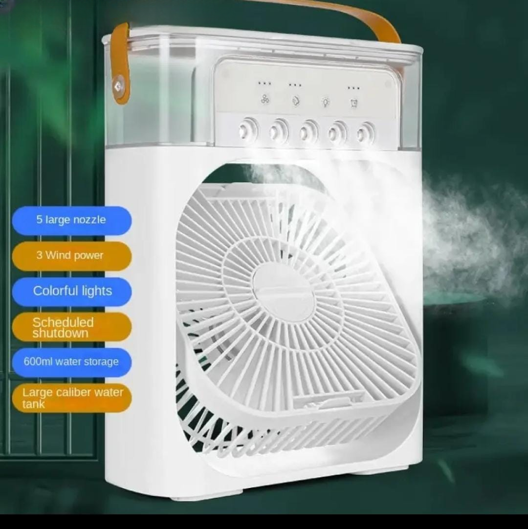 Portable Air Conditioner Fan USB Electric Fan with LED Night Light
