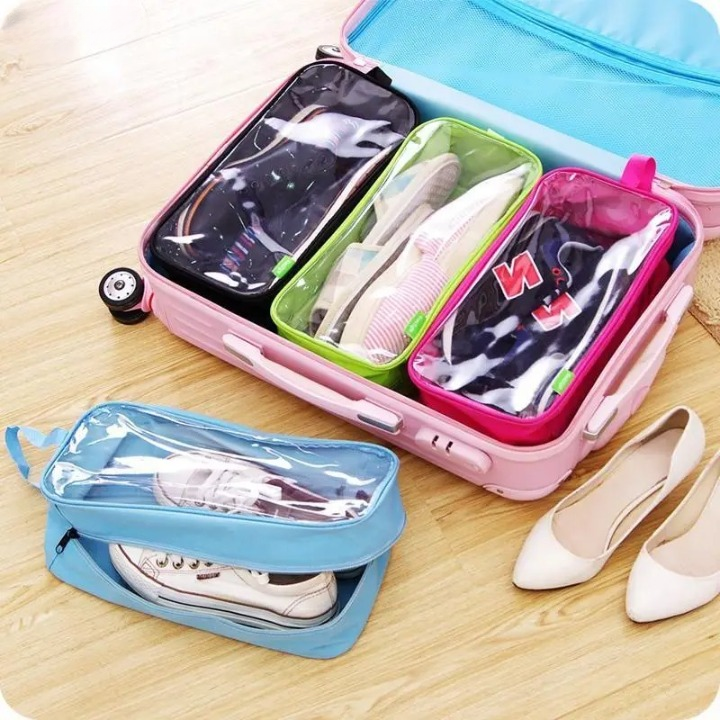 (Pack of 3 ) Waterproof Travel Shoe Bag – Portable Ventilated