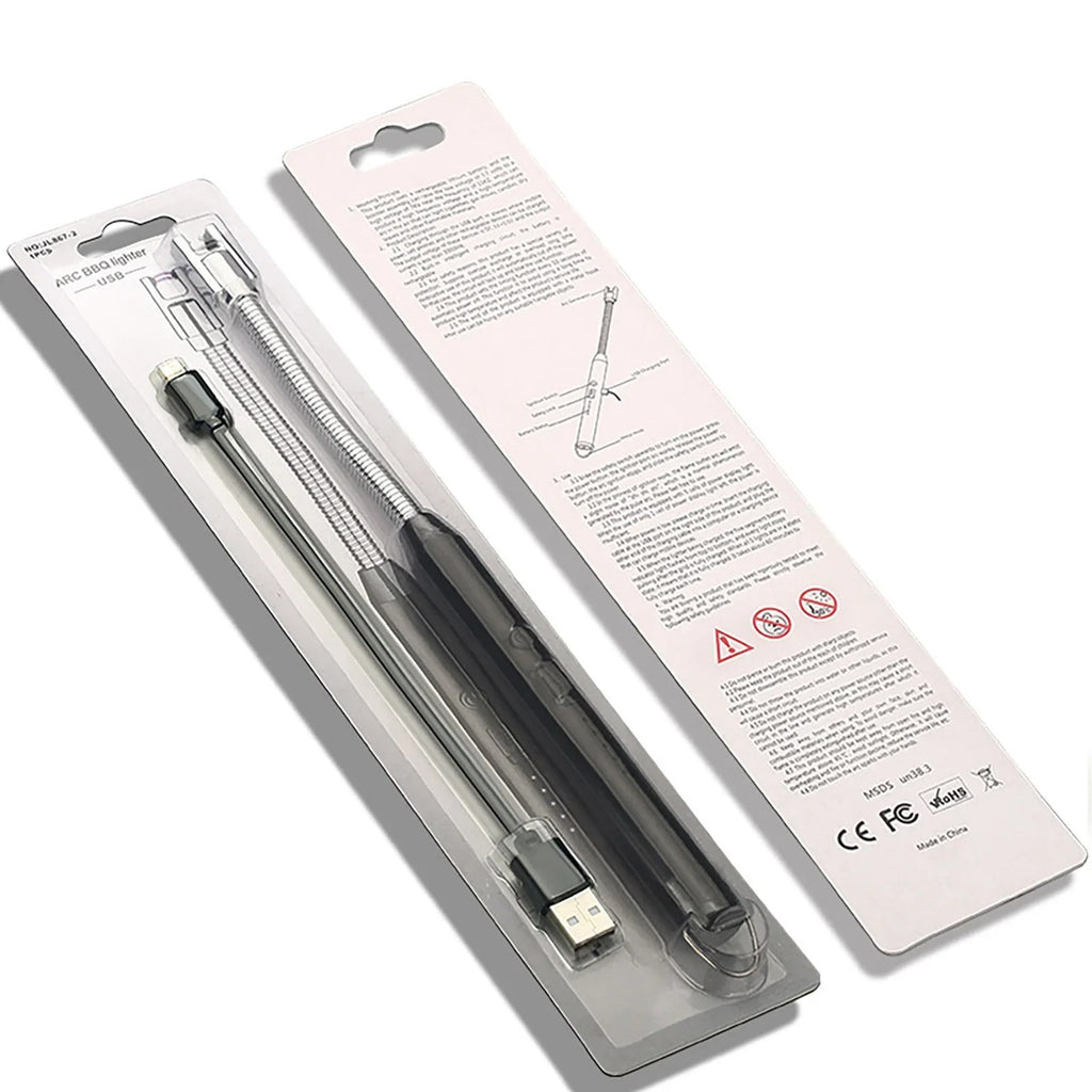 USB Rechargeable Electric Arc BBQ Lighter Windproof with 360° Flexible Neck