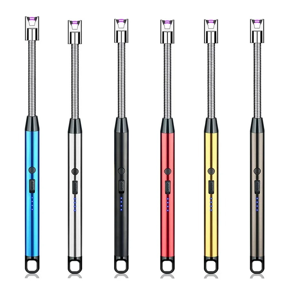USB Rechargeable Electric Arc BBQ Lighter Windproof with 360° Flexible Neck