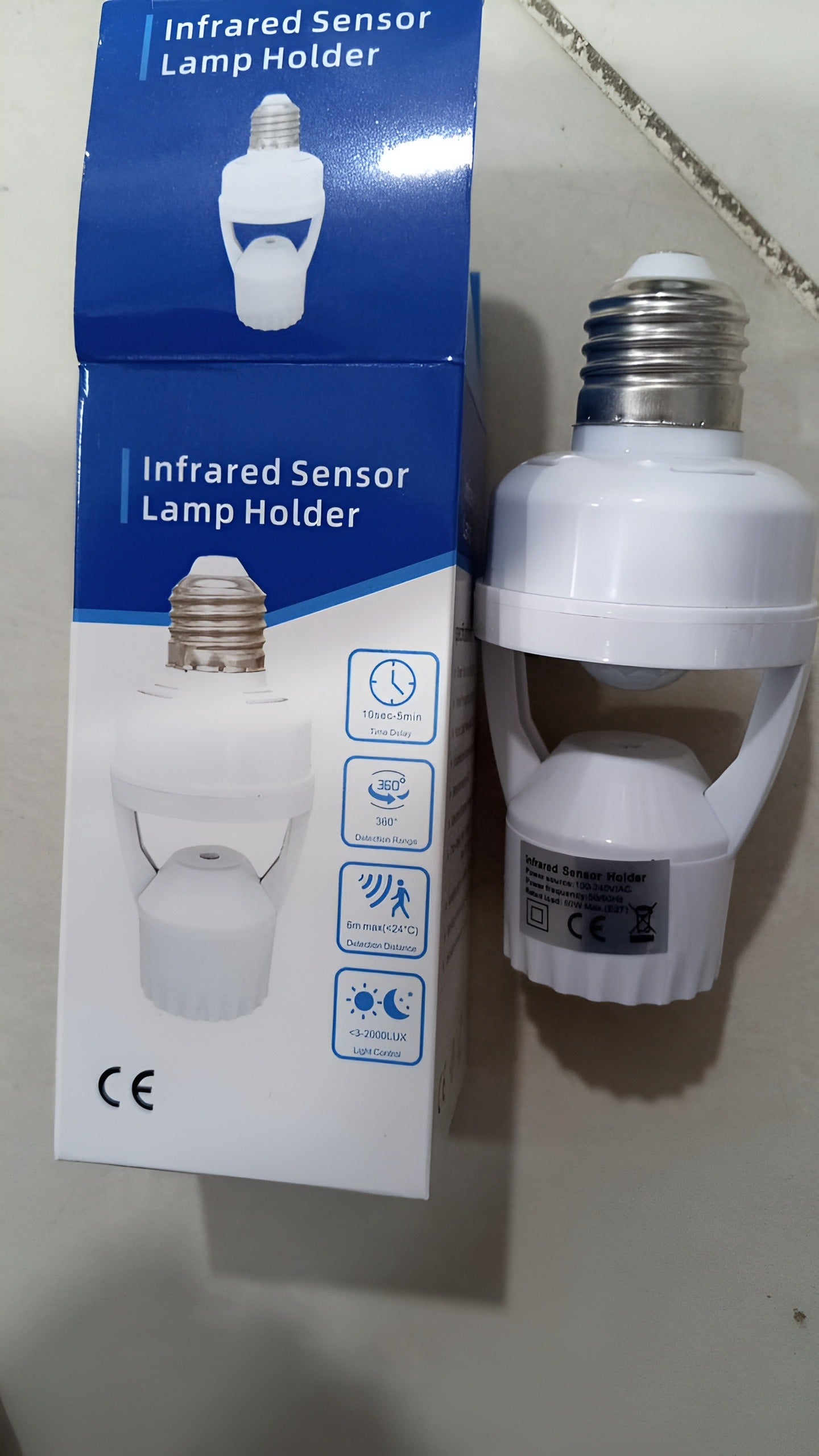 Infrared Motion Sensor Lamp Holder – 360°