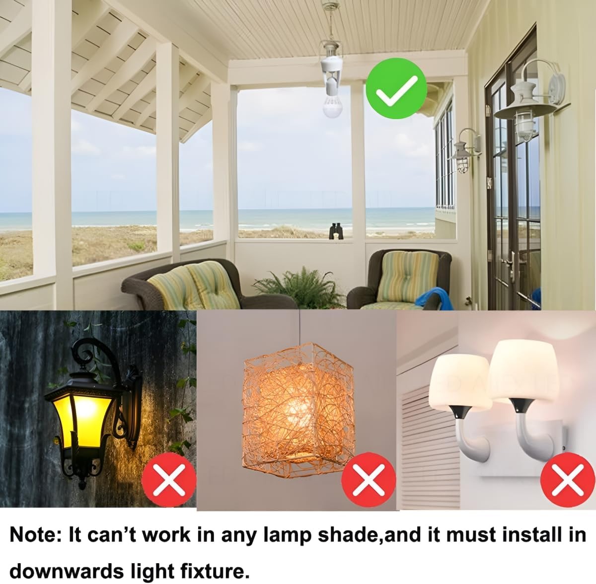 Infrared Motion Sensor Lamp Holder – 360°
