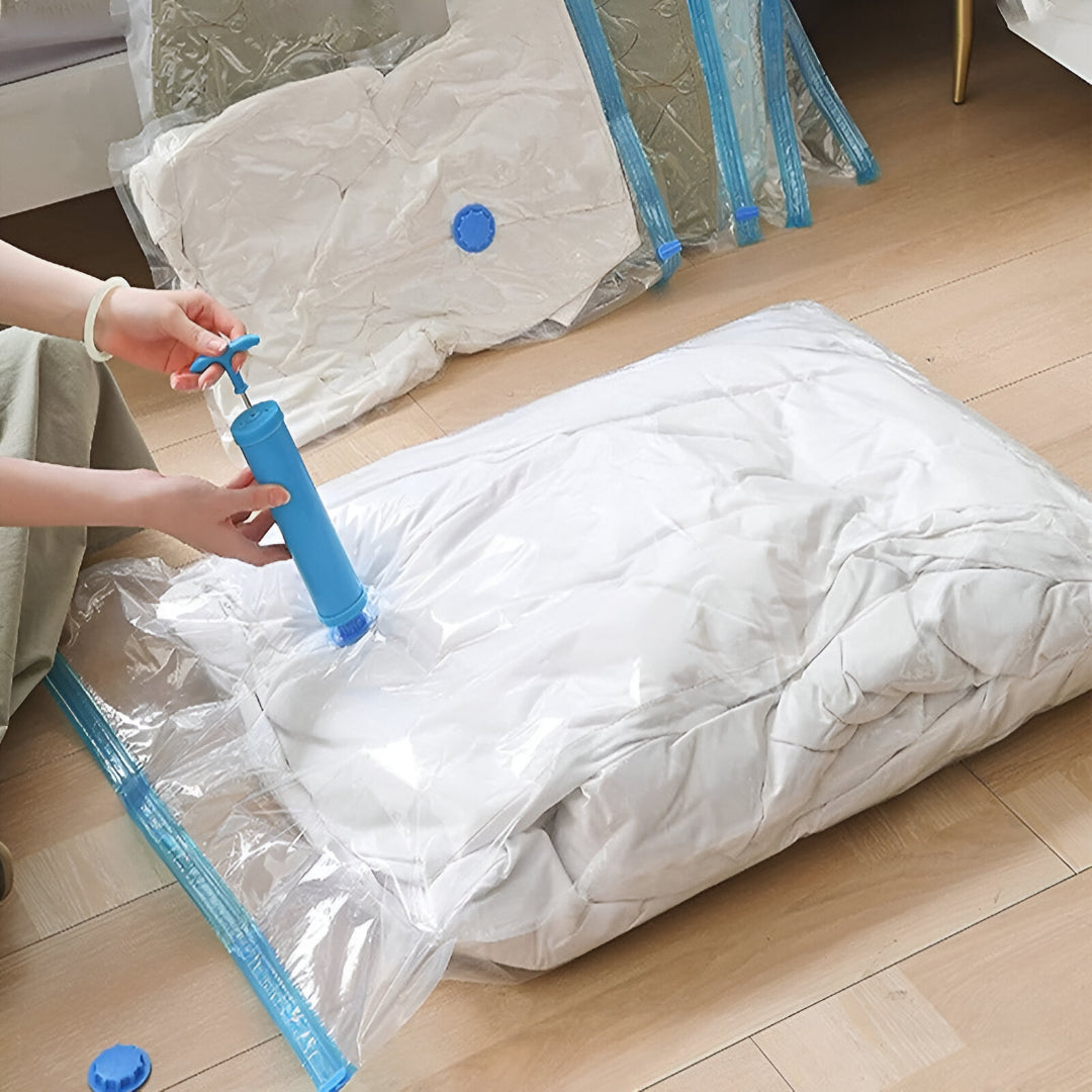 5Pcs Vacuum Seal Storage Bags With Pump | Travel Household Space Saver Storage Bag