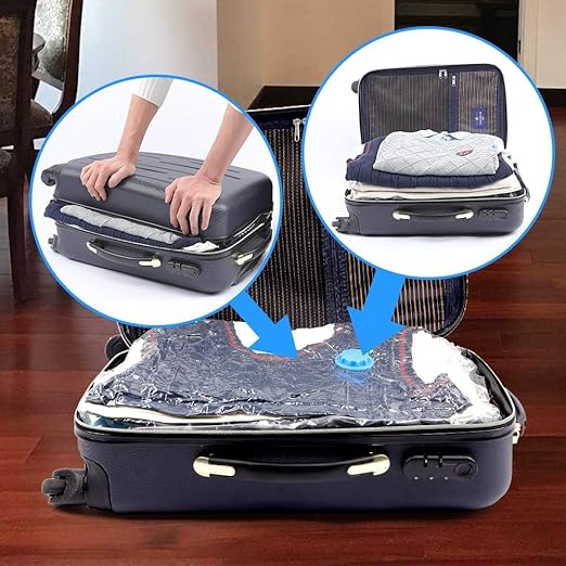 5Pcs Vacuum Seal Storage Bags With Pump | Travel Household Space Saver Storage Bag