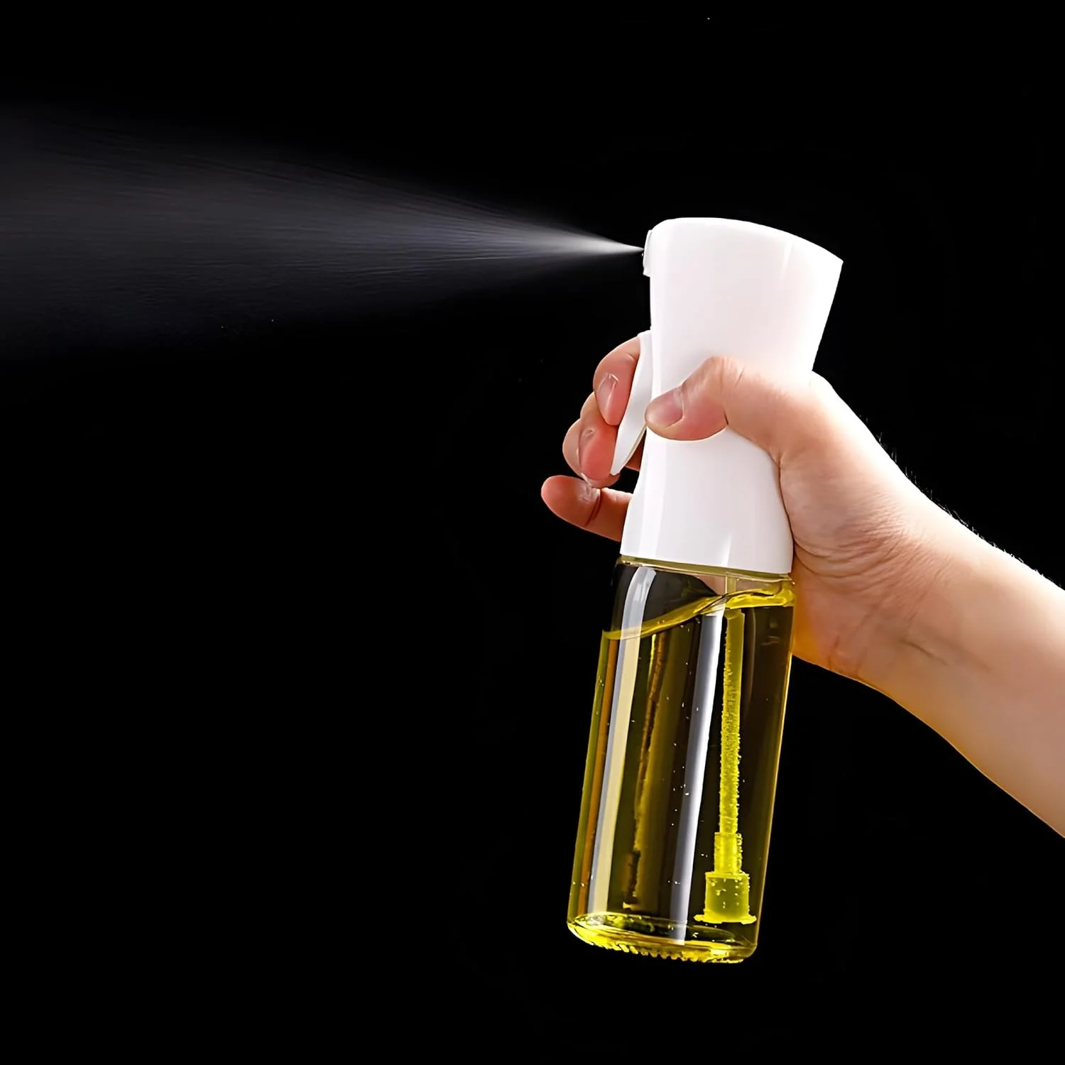 Edible Oil Spray Bottle | 220ml Glass Bottle | With Brush | Refillable | For Air Fryer, Baking & Grilling