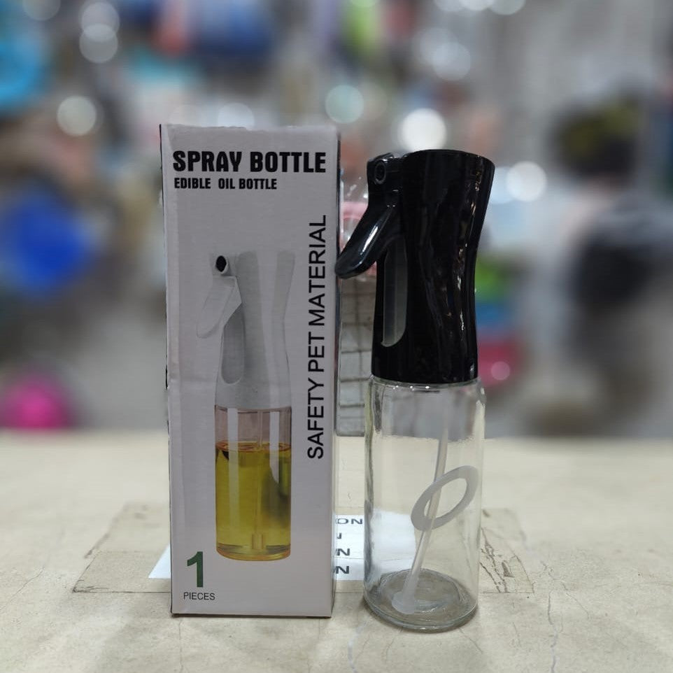 Edible Oil Spray Bottle | 220ml Glass Bottle | With Brush | Refillable | For Air Fryer, Baking & Grilling