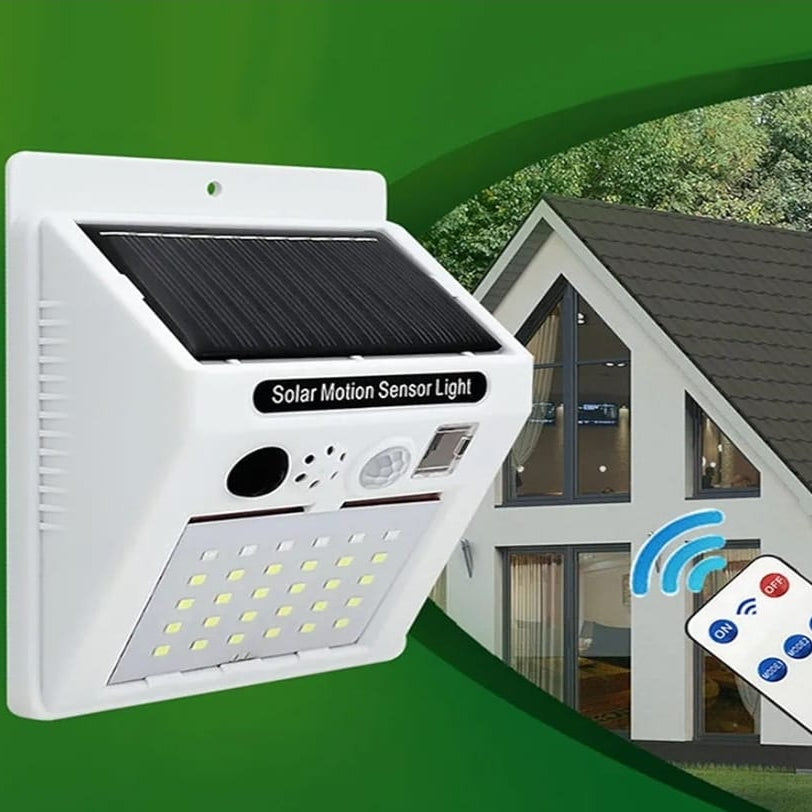 Alarm Sound Security Solar Lamp with Motion Detector & Remote Control – Solar Animal Repeller Light